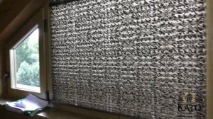 Установка штор плиссе на нестандартные окна в загородном доме,  монтаж плиссе на треугольное окно