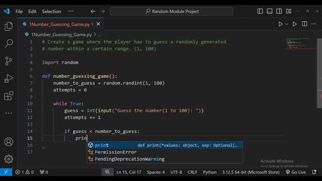 Number Guessing Game using python | Python Projects.