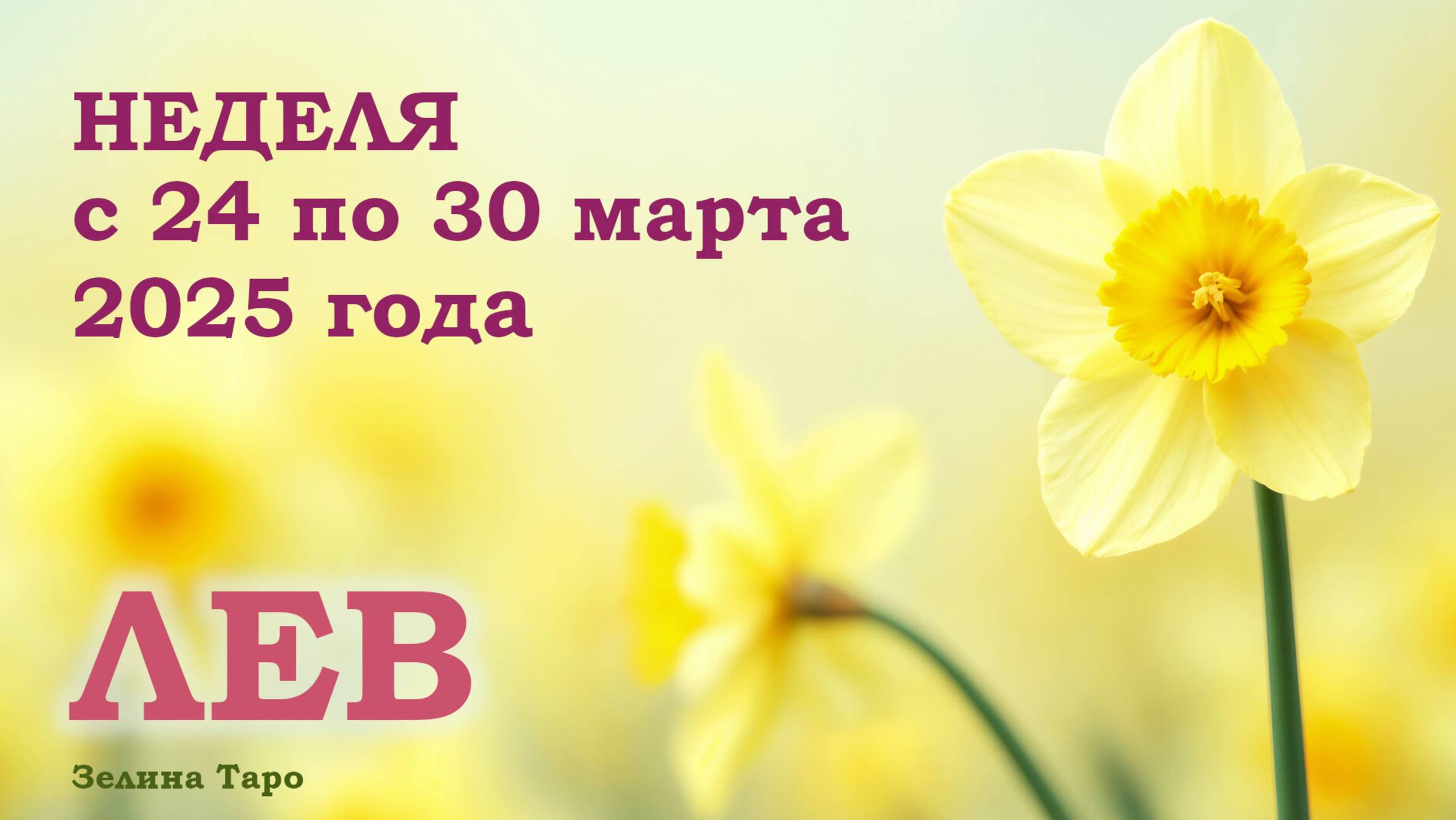 ЛЕВ | ТАРО прогноз на неделю с 24 по 30 марта 2025 года