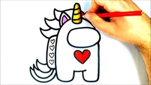 HOW TO DRAW AMONG US UNICORN - DRAWING AMONG US