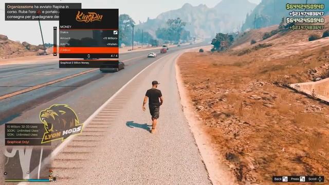 Gta V mod menu - KingPin V1.0.8 - 15.000.000$ Stealth - 1.53 - Undetected - 14/02/2021
