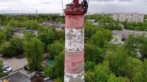 Ремонт промышленных труб альпинистами