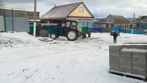 Установка ж/б колец трактором мтз 82