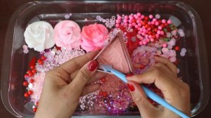 СЛАЙМ «Розовая пантера» - макияж, детали, блёстки в слайм! Увлекательное видео со слаймом! ★ASMR★