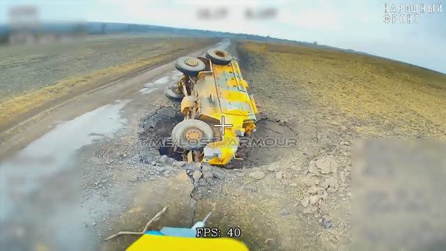 Пролет оптоволоконного FPV-дрона в н.п. Басовка с последующим ударом по бронеавтомобилю BMC Kirpi 💥
