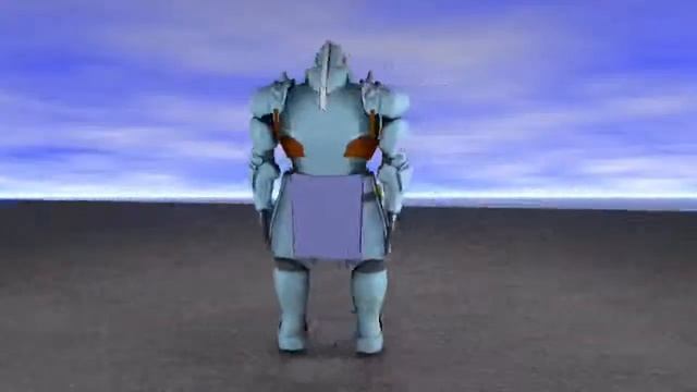 Alphonse Elric 3D turnaround - Wireframe, Highploy and Cellshading