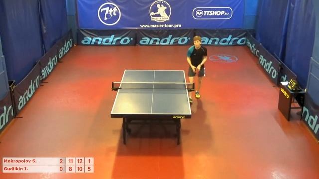 Настольный теннис матч 260418 1 Мокрополов Сергей Гудилкин Игорь смотреть онлайн