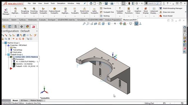 12 - Mastercam for SolidWorks - Introduction to Contour Toolpaths