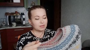 vlog. Шаль от Алены Абель. Пряжа от Эльвиры Костенко. Готовые "Лапти"