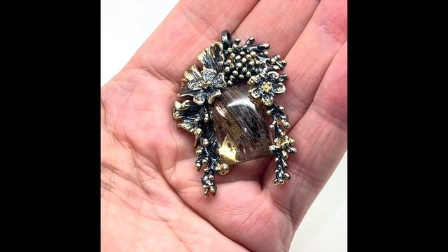 Кулон с рутиловым кварцем серебряный смотреть онлайн