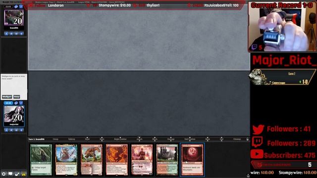 [Modern] Gruul Ponza Midrange League Grinding Part CCCXLIII (343) | Total Chaos | MTGO