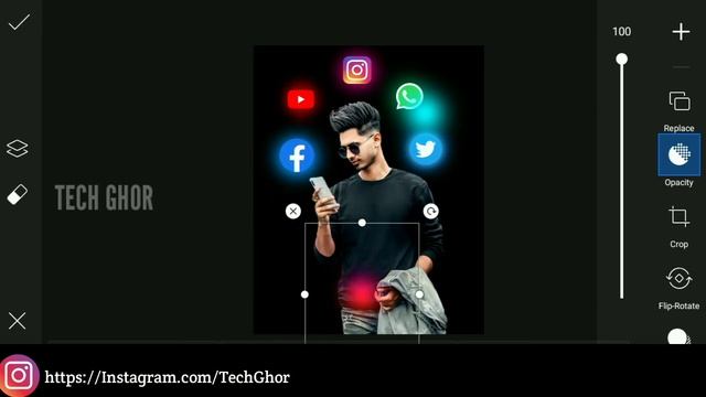 PicsArt Social Media icons Photo Editing Tutorial | Social Neon Glowing icon Photo Editing смотреть онлайн