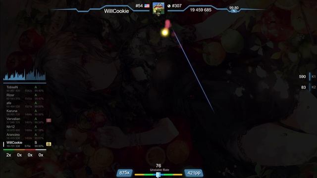 WillCookie | Genkaku Aria - Souhaku Rebellion [Redemption] +HD 99.91% {#1 644pp FC} - osu!