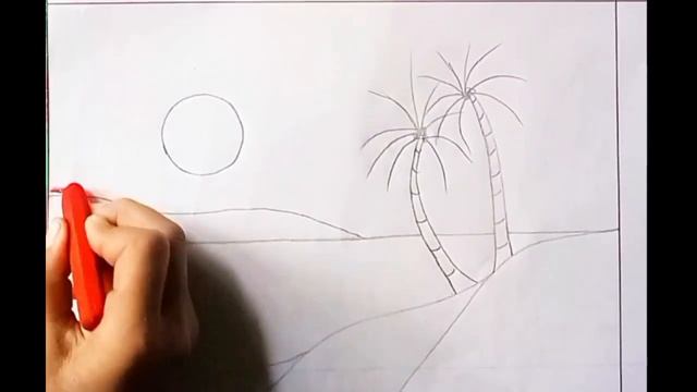 How to draw beautiful sunset EasySunset Scenery Drowning #Atik art Channel #drawing #scenery #sunse смотреть онлайн