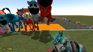 Destroy All Bosses Smiling Critters Poppy Playtime Chapter 3 in LAVA HOLE Garry's Mod