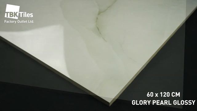 GLORY PEARL GLOSSY MARBLE EFFECT PORCELAIN 60x120cm TILE