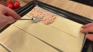 Если у вас есть слоеное тесто и ветчина, приготовьте эту замечательную закуску! Гарантированный успе