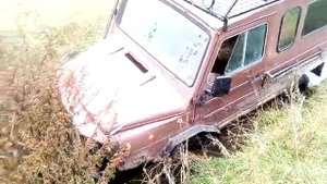 Луаз в болоте на тракторной резине.вездеход