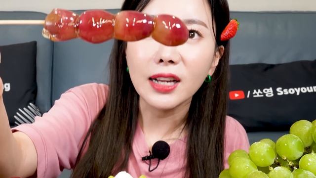 과일 파티 💜 얼린 과일 샤인머스캣 딸기 직접 만든 탕후루 케이크 먹방 Frozen Fruit Platter Tanghulu Dessert Mukbang ASMR Ssoyoung