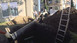 ГНБ прокол 12м д200 в колодец. Бестраншейная прокладка ливневой канализации. г.Краснодар