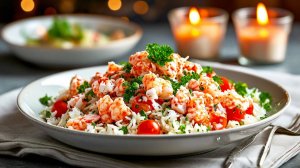 Салат с крабовыми палочками и рисом — классический рецепт из СССР