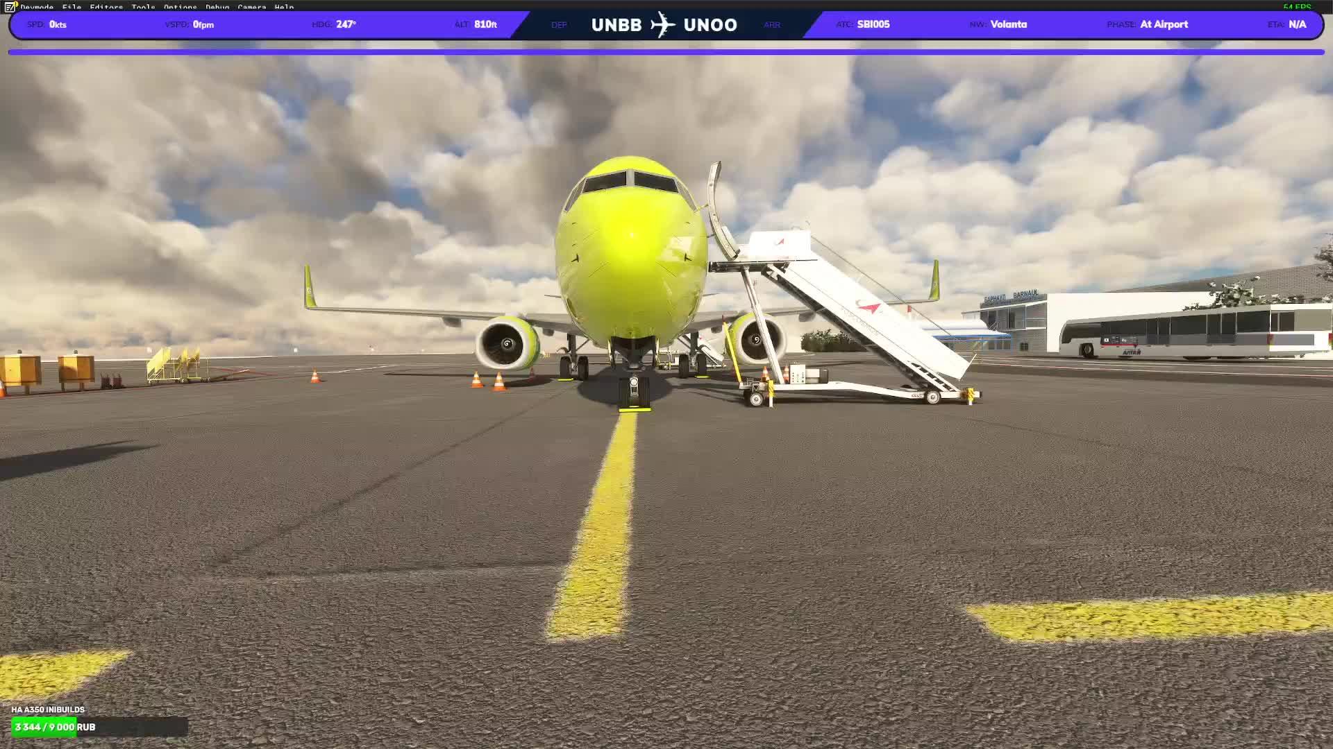 MSFS 2020, GSX, PMDG 737-800, SBI005, Vatsim, Barnaul(UNBB) - Omsk(UNOO)