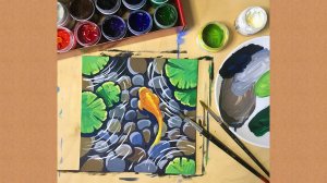 Рисование 7+ гуашью  Золотая рыбка