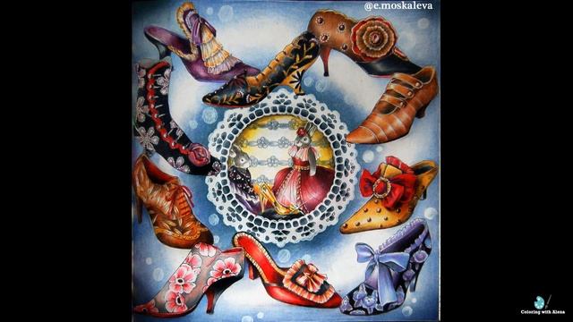 Flip-through of some of my Patreon finished pictures coloring  раскраска-антистресс