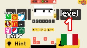 Logo Quiz World, Italy. level 1 answers #logoquiz @brainitquizzes