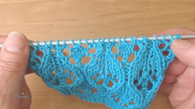Вязание спицами.Красивый ажурный узор №062 Knitting .Beautiful openwork pattern смотреть онлайн