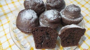Шоколадные кексы с начинкой