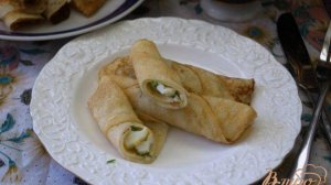 Русские блинчики с рыбной начинкой