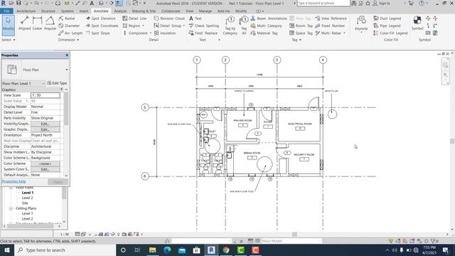 Revit A Standard Floor Plan Tutorials Part 2 смотреть онлайн