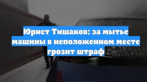 Юрист Тишаков: за мытье машины в неположенном месте грозит штраф
