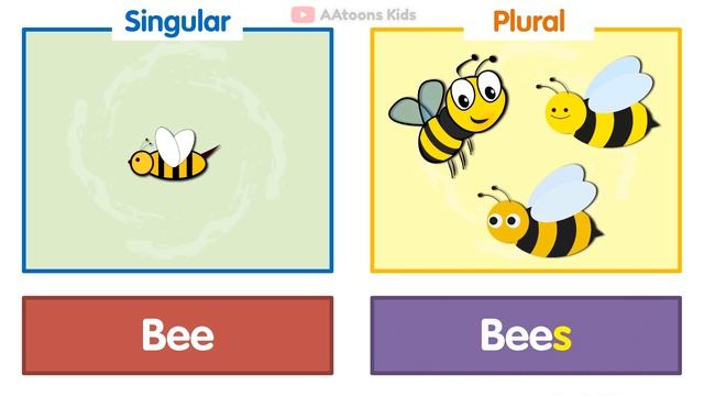 Learn English | 50 List of Singular and Plural Nouns | English Vocabulary for Kids | @AAtoonsKids