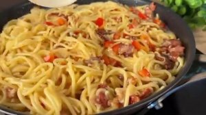 Традиционный семейный рецепт. Спагетти с яйцами еще никогда не были такими вкусными!