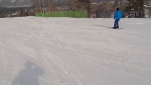 Мой спуск на горных лыжах.