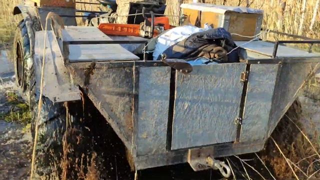 Каракат-переломка по бездорожью.Едем на Березовское по просеке.Прорыв.Начало.1-я серия смотреть онлайн