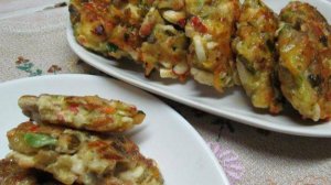 Котлеты с крабовыми палочками кабачком