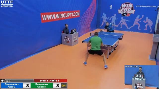 Дорошенко Артём 1-3 Вавренюк Сергей Восток 4 WIN CUP 17.10.20 Прямой эфир Зал 1