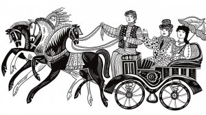 Рисую удалую тройку — вперед к счастью! Процесс рисования! Таймлапс