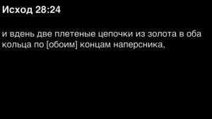 Исход, глава 28