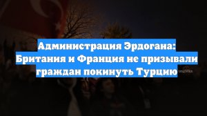 Администрация Эрдогана: Британия и Франция не призывали граждан покинуть Турцию