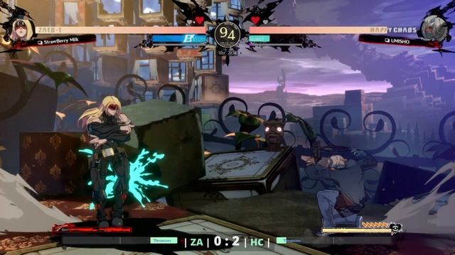 GGST ▰ Umisho (#1 Ranked Happy Chaos) vs Domi (TOP Ranked Zato). High Level Gameplay