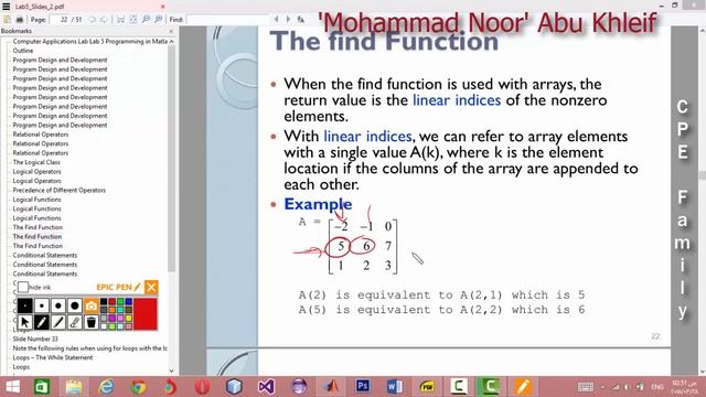 Matlab -  Programming with matlab, selection, loops and debug