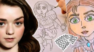 Рисуем Арью Старк из Игры Престолов