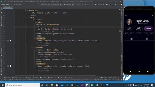 Flutter Profile Screen UI | Full Tutorial