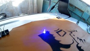 Гравировка лазером на коже. СNС 3018