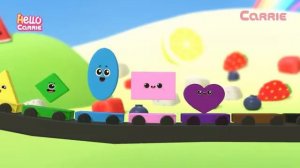 Color and Shapes Train vocabulary for kids