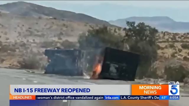 All lanes of I-15 opened following dayslong closure that left drivers stranded between L.A. and Las смотреть онлайн